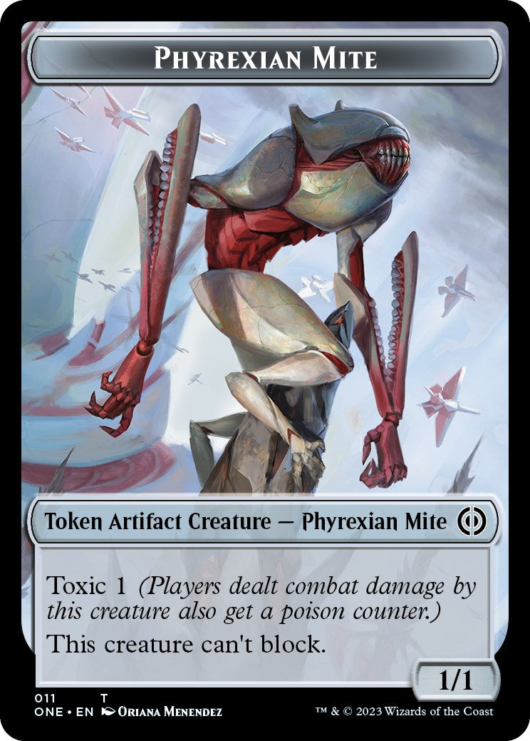 Phyrexian Mite (011) // Phyrexian Horror (004) Double-sided Token