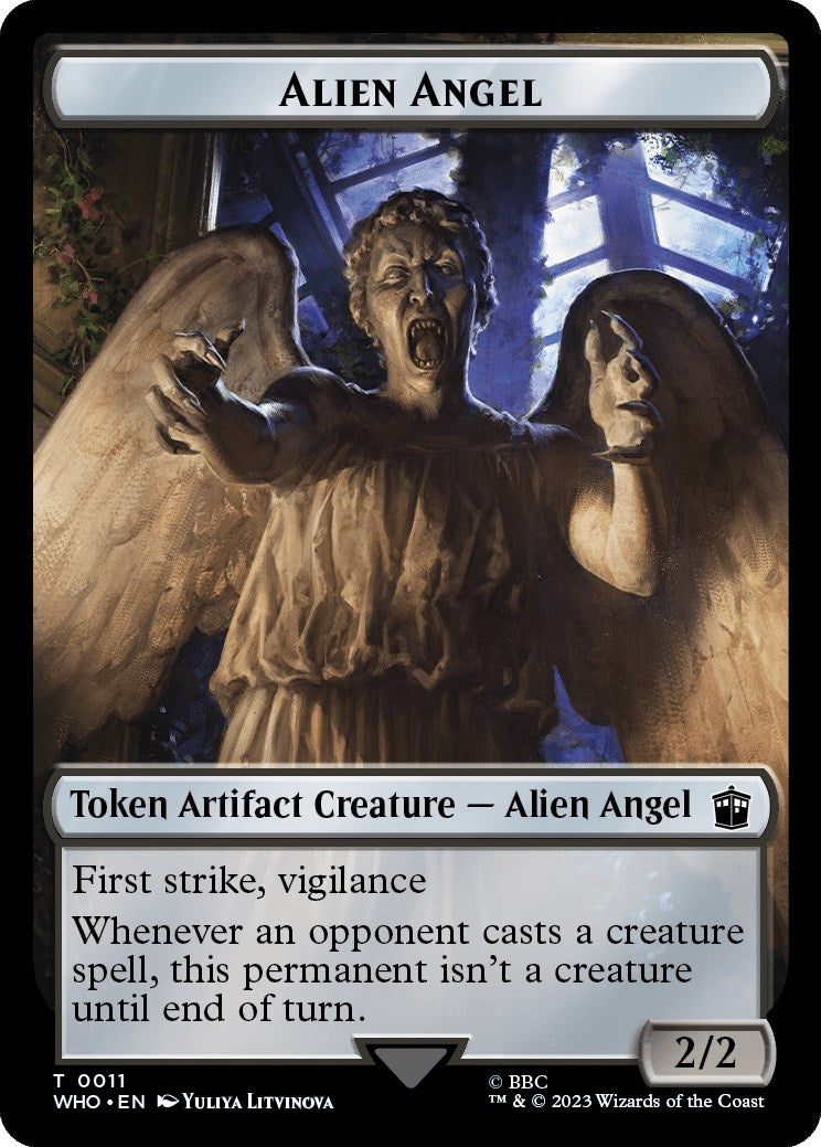 Alien Angel // Dinosaur Double-Sided Token