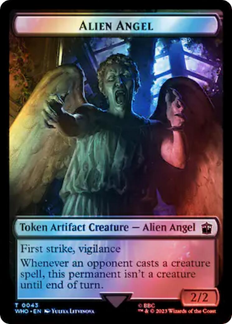 Alien Angel // Food (0058) Double-Sided Token (Surge Foil)
