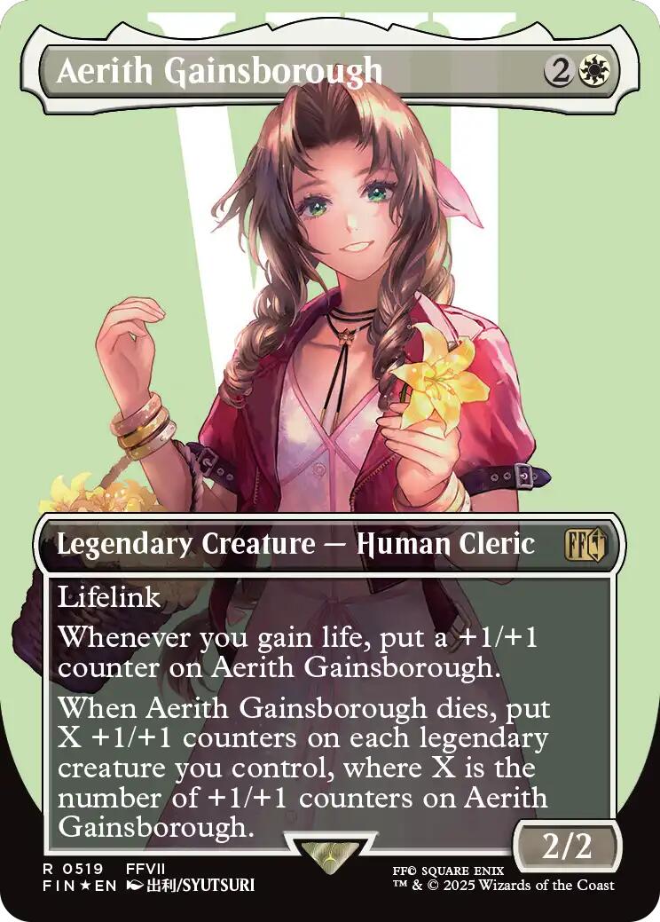 Aerith Gainsborough (Borderless) (Surge Foil)