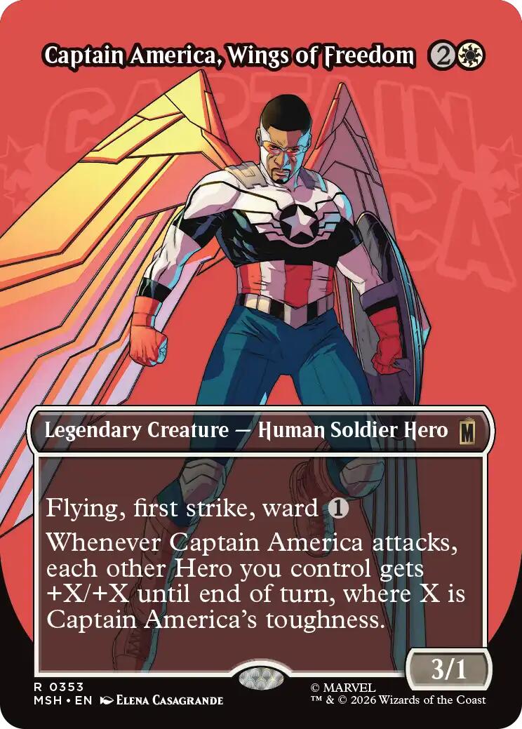 Captain America, Wings of Freedom (Borderless)